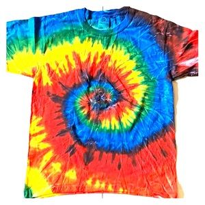 Kids Tie Dye T-shirt Short Sleeve Tee Cotton Colortone NWOT